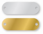 OBLONG BRASS TAGS  .5 x 1.75 100 PKG